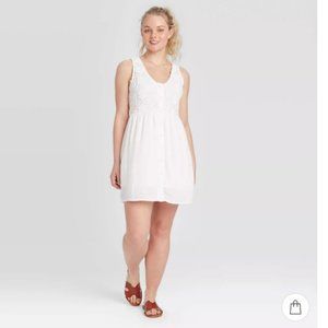 Xhilaration White Lace Detail Dress XL